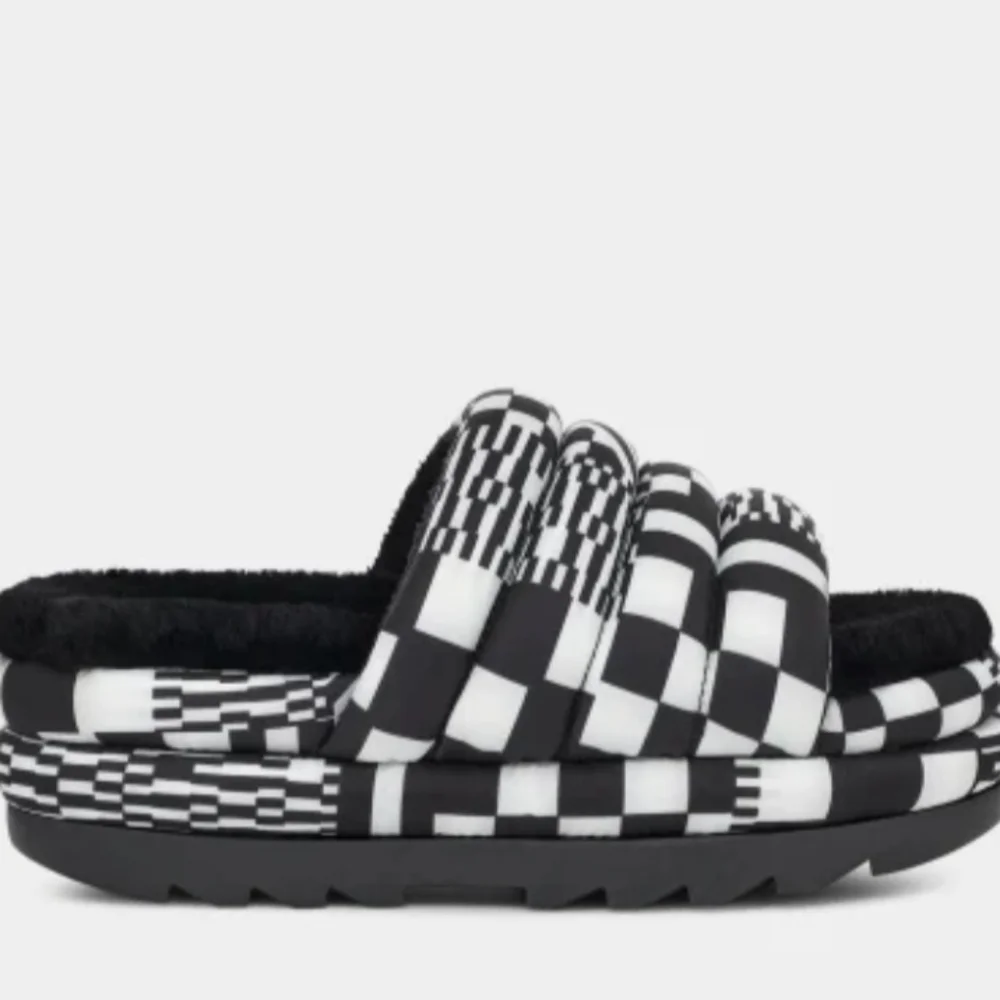 Ugg Maxi Checks Slide Women shoes size6 new